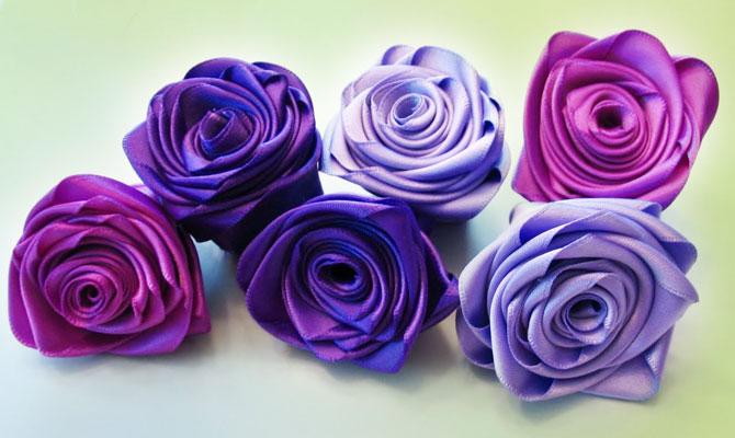 Учимся делать 3 шикарные розы из атласных лент своими руками в одном мастер-классе! | Крестик