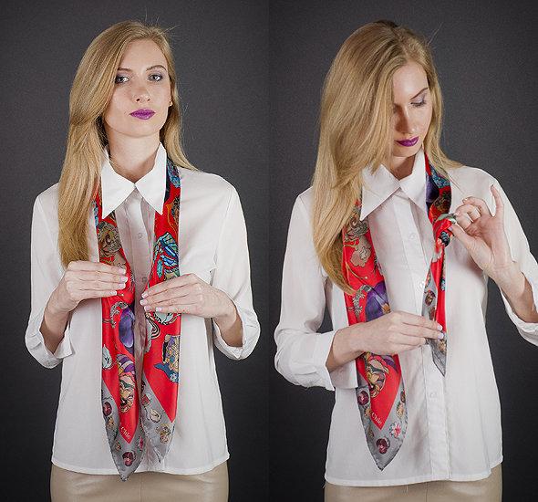 10 интересных способов, как красиво завязать платок на шее