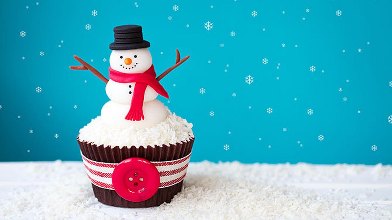 Картинки пироженки Снеговик новому году для детей